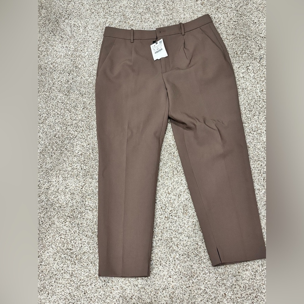 Zara work pants BOGO the Brown Pair Size L. Get the white pair used once FREE